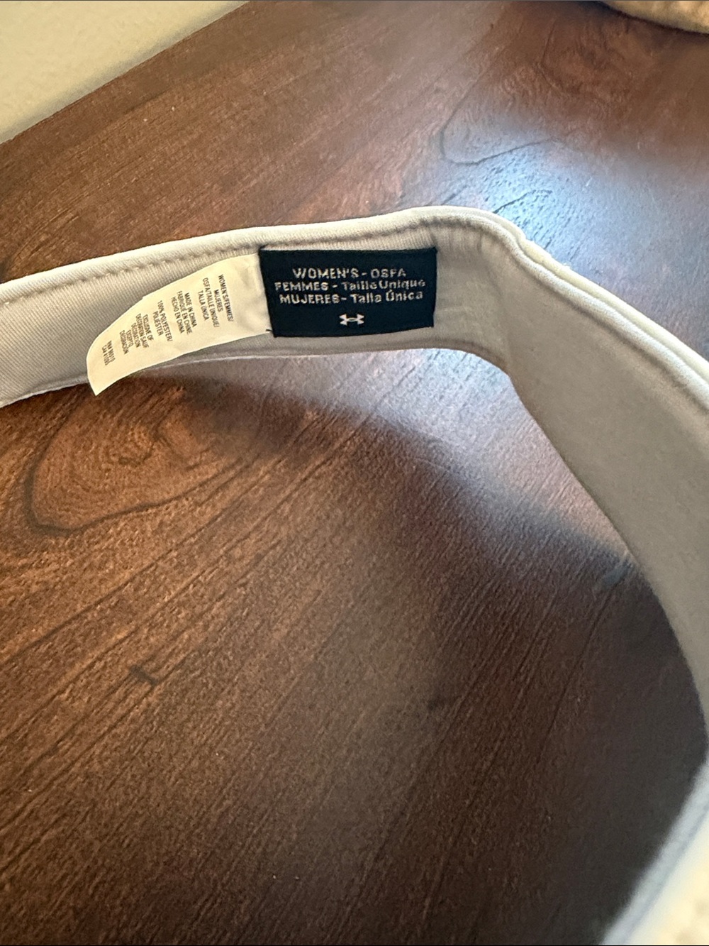 Under Armour White Athletic Visor with Silver Logo - Picture 2 of 4